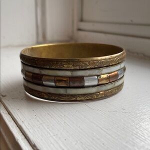 Vintage Brass and Silver Tone Bangle